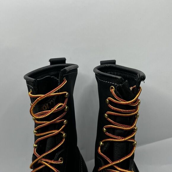 Carolina 9" Maple Steel Toe Work Boot Black Leather Mens Size 8.5 D Made in Usa - Picture 4 of 14